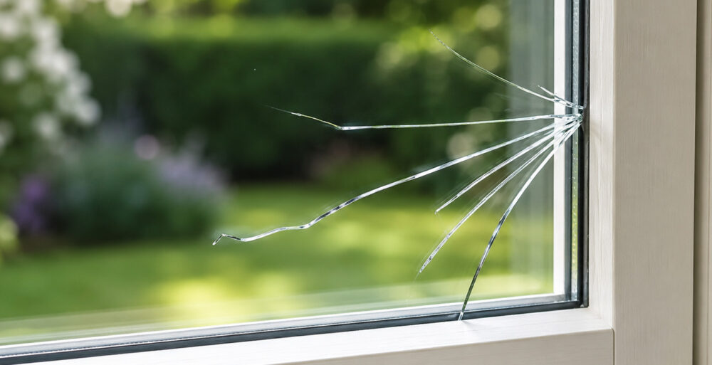thermische breuk in glas